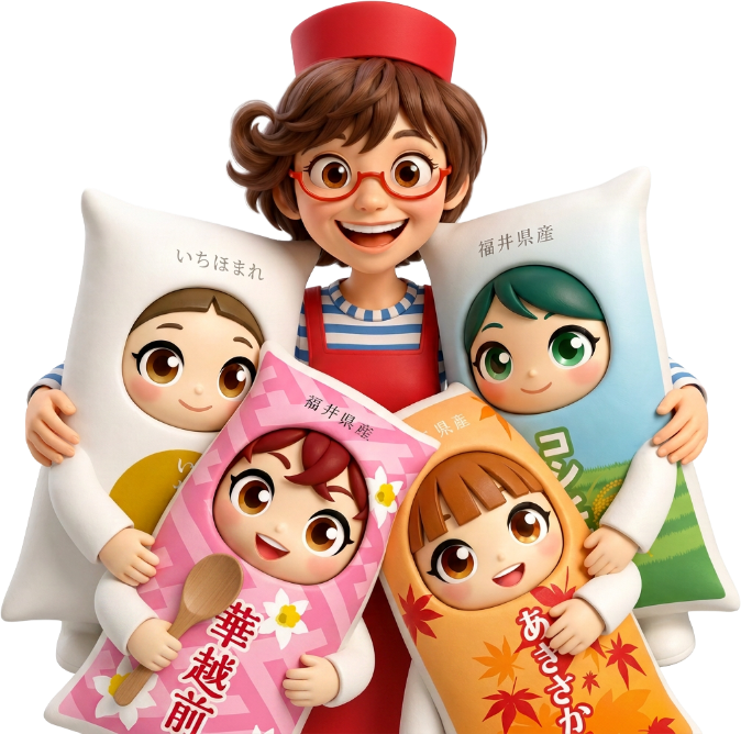 おにぎりを握るレミ先生のイラスト